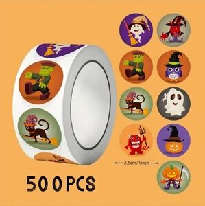 Halloween Stickers 500Ct On A Roll 🎃 Bundle 2 for $ 20.